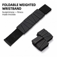 Pesi Regolabili Antiscivolo da 0,5-2LB per Polsi e Caviglie, Braccialetto Ergonomico Triangolare in Silicone per Allenamento a Casa