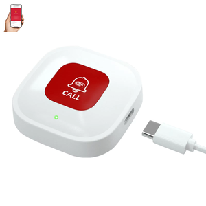 Botón de Llamada Inalámbrico Inteligente para Cuidadores, Sistema de Alerta Recargable, Botón de Emergencia para Personas Mayores, Discapacitados, ABS, APP - Product Image 2