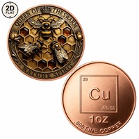 Pièce de monnaie en cuivre pur 999 de 1 oz, personnalisée en gros, imprimée en couleur 2D, Reine des Nuées, pièce commémorative, Esprit de la Nature