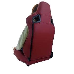 مقعد سيارة بمواد قماشية حمراء قابلة للتعديل لمحاكاة السباق - Product Image 4