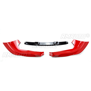 3 Piezas para Jeep Grand Cherokee SRT 2013-2016 y SRT8 2012-2013 2015-2016, Divisor de Parachoques Delantero, Estilo Fibra de Carbono, Negro Rojo - Product Image 2