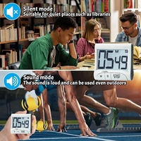 Pewaktu dapur Digital & Stopwatch digit tebal operasi sederhana Alarm keras penyangga magnet untuk memasak dan kelas