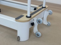 Machine de Pilates Reformer portable en aluminium blanc, pliable et compacte, pour la maison et la salle de sport