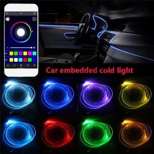 Lumière ambiante pour voiture ADT avec allume-cigare USB, rétroéclairage, contrôle de la musique par application, lampe d'ambiance décorative intérieure RGB - Product Image 5