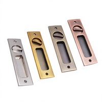 Serrures modernes pour portes de grange à mortaise, design simple, silencieuses, en bois, carrées, pour portes escamotables
