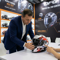 Nouveau casque de moto ouvert certifié DOT avec double visière en PC, équipement de protection léger en ABS, double ventilation, déverrouillage rapide