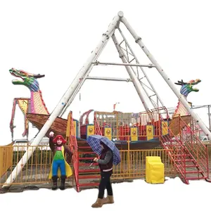 Manèges d'attractions Luna Park pour enfants Bateau pirate intérieur/extérieur en fibre de verre durable en aluminium 500kg Capacité maximale pour centres commerciaux