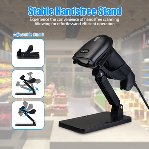 Escáner de código de barras inalámbrico para supermercado, lector de código de barras láser 1D 2D con <span class=keywords><strong>Android</strong></span> iOS Windows, cable USB, recargable - Product Image 3