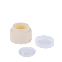 Pot cosmétique en PP bleu mat, design spécial, couleur personnalisée, 100 ml, double paroi, pot en plastique, pot pour crème pour les yeux, récipient pour hydratant