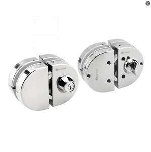 Serrure de porte centrale en acier inoxydable, <span class=keywords><strong>double</strong></span> face en <span class=keywords><strong>verre</strong></span> coulissant, fournisseur d'usine - Product Image 3