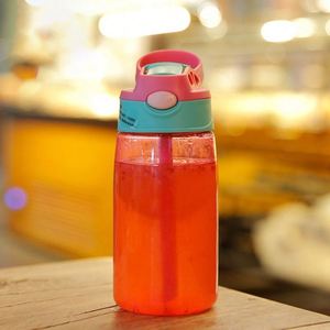 Wholesale 480ml Kids Travel Sport <b>Plastic</b> Water Tumbler Bonuce Lid Customized Logo Cartoon Children Bottles With Lid and <b>Straw</b> - Product Image 5