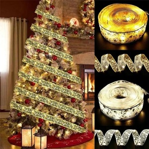 Guirnalda de Luces de Navidad con Cinta Decorativa de 1-10m, Adornos Navideños para el Hogar, Decoración de Año Nuevo - Product Image 3