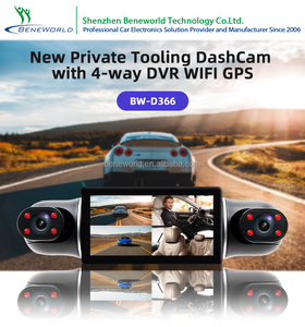 Tư Nhân Dụng Cụ 4 Cách Xe Hộp Đen Bãi Đậu Xe Màn Hình Vòng Lặp Ghi Âm 4 Ống Kính 1080P Xe Dashcam Xe Ghi Âm - Product Image 5