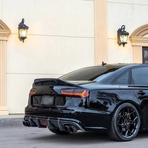 Usine voiture A6 S6 C7 véritable diffuseur en Fiber de carbone pare-chocs arrière séparateur lèvre avec lumière pour <span class=keywords><strong>Audi</strong></span> A6 S6 C7 2012 2013 2014 2015 2016 - Product Image 6