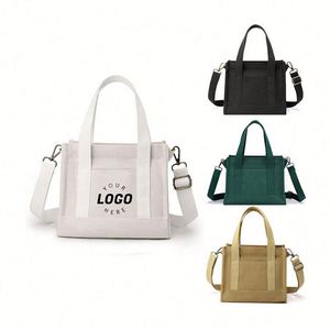 Sac fourre-tout en toile personnalisé pour femme, grande capacité, imperméable, antivol, avec fermeture éclair, design bandoulière - Product Image 1