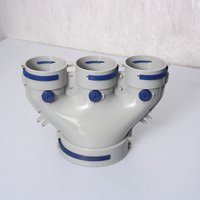 Adaptateur de collecteur à 4 voies en ABS pour conduit d'air frais, pour système de tuyauterie en PE