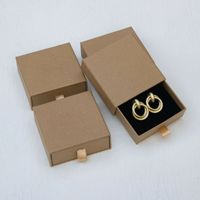 Boîtes à bijoux recyclables faites à la main conception de luxe papier tiroir coulissant boucle d'oreille collier bague emballage