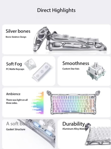 GravaStar K1 Pro Mist Mechanical <b>Keyboard</b> Tri-mode Hot Swappable Gasket Mount Aluminum RGB <b>Custom</b> Gaming <b>Keyboard</b> - Product Image 2
