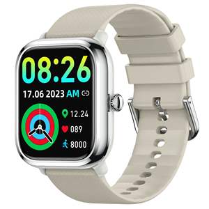 <span class=keywords><strong>Montre</strong></span> connectée AMOLED carrée - Appel Bluetooth, moniteur de fréquence cardiaque/oxygène sanguin/pression artérielle, plus de 100 modes sportifs pour hommes et femmes - Product Image 1