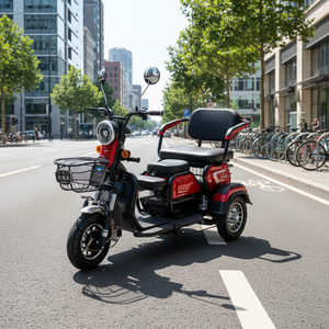 New Adult Electric Tricycle Household Leisure Small 3 Wheels Elderly Walking to <strong>Pick</strong> up Children Electric <strong>Bike</strong> Three People - Product Image 4