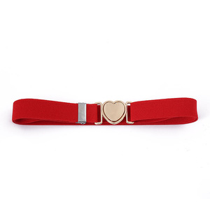 REWIN 1.5 "25MM Stripe Ceinture élastique tissée Ceintures élastiques pour enfants avec boucle en forme de cœur doré - Product Image 6