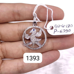 Joyería fina de lujo forma redonda zafiro piedra preciosa colgante 925 plata esterlina elegante pavé conjunto diamante fino colgante para mujer - Product Image 2