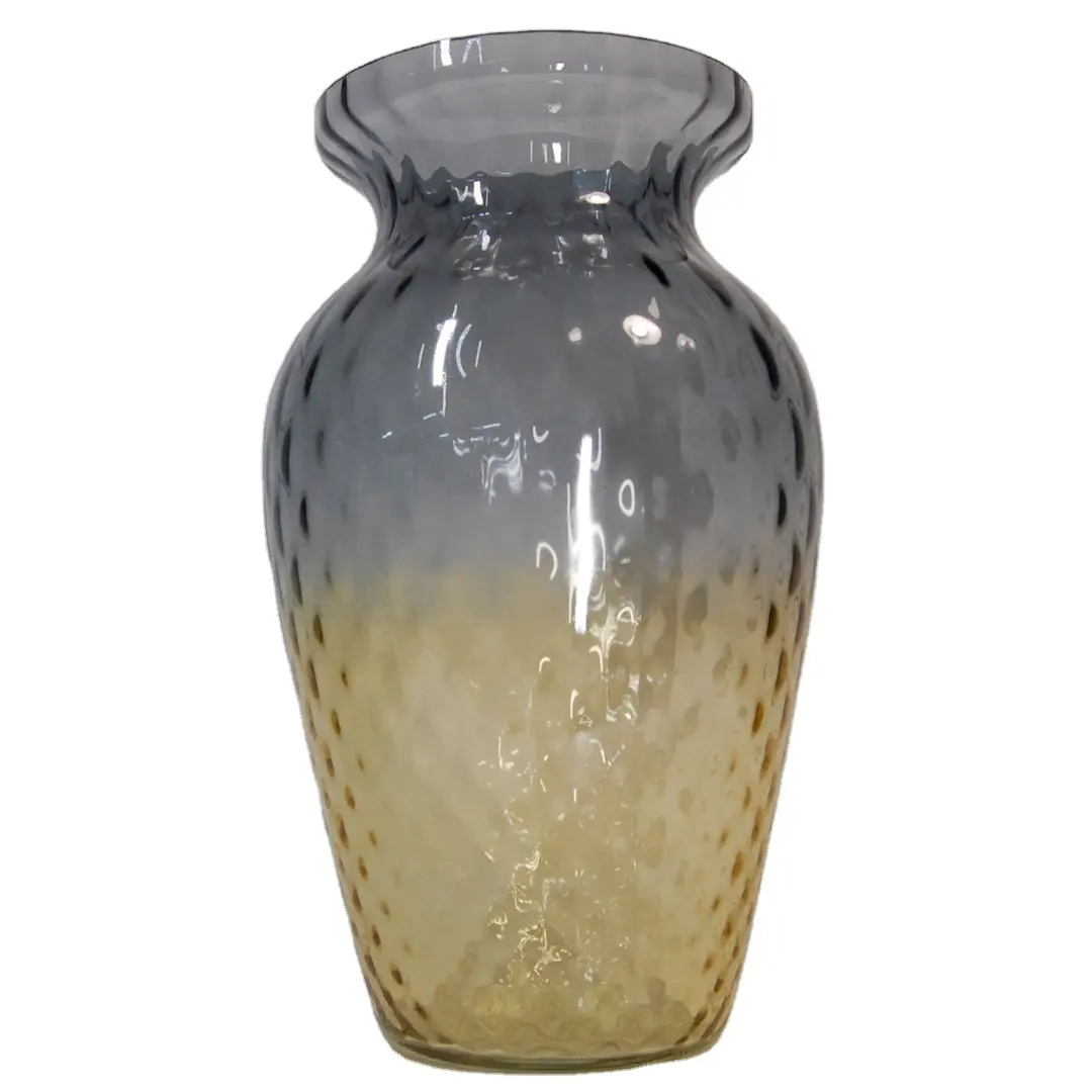 Vase à fleurs en verre italien de haute qualité de la décoration de la maison en couleur spéciale ambre fumé unique verre de Murano