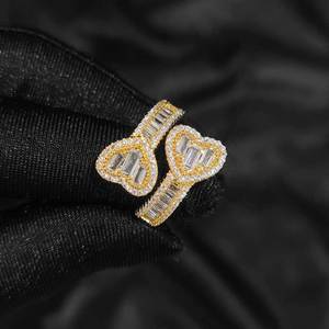 แหวนเพทายผสมดีไซน์รัก แหวนสั่งทำได้ แบรนด์ดังในเน็ต แหวนฮิปฮอปสำหรับผู้ชายและผู้หญิง ขายส่ง - Product Image 4