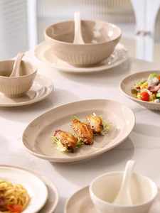 Customized Professional Nordic Style Simple Western Restaurant Kitchen Tableware Banquet Ceramic Tableware Bowl Single <b>Set</b> - Product Image 4