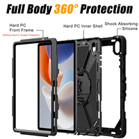 Étui de protection 3-en-1 antichoc en silicone et PC pour tablette Samsung Galaxy Tab S12 Plus 12,4 pouces avec dragonne et support