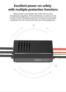 Controlador de Velocidad ESC de Alta Tensión de Plástico de 200A 5-14s, Programación por Aplicación Móvil, Función de Registro de Datos, Drones de Ala Fija - Product Image 4