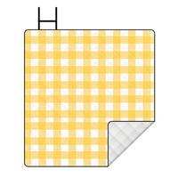 Couvertures extérieures en coton extra larges Big Cute Extra Thick Picnic Mat Yellow For Hiking