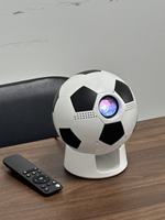 Proyector inteligente LCD portátil de alta definición GLIWAY con forma de balón de fútbol, con sistema operativo Android 13.0, para uso en exteriores y en el hogar.