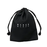 שחור כותנה אבק תיק עם שרוך מותאם אישית לוגו שחור הכותנה אבק שקיות עבור תיק, נעליים, בד אריזת תיק