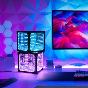 Hypercube Colorful Cirling Mirror Cube Infinity 3D Mirror Hyper Cube LED Light The <span class=keywords><strong>Hyperspace</strong></span> Lighting Cube - Product Image 6