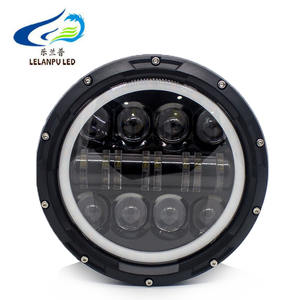 Phare avant de moto Led, étanche universel, avec faisceau bas, pour véhicule tout-terrain <span class=keywords><strong>Lada</strong></span> <span class=keywords><strong>4x4</strong></span> <span class=keywords><strong>Niva</strong></span> UAZ h4 Hi 80W 12V 24V, 7 pouces, 2 pièces - Product Image 2