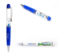 Flotteur Aqua flottant paillettes stylo personnalisé flotteur liquide sable minuterie sablier stylo nouveauté flottant Promotion stylo pour cadeaux