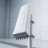 Antenne de communication de station de base 4G LTE OEM à gain élevé 8 ports 698-960 / 1695-2690 MHz avec RET AISG2.0 intégré