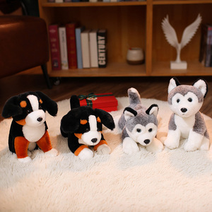 Peluche de Perro Kawaii Sentado y Acostado, Adorable Almohada de Perro de Montaña Bernés para Aliviar el Estrés - Product Image 6