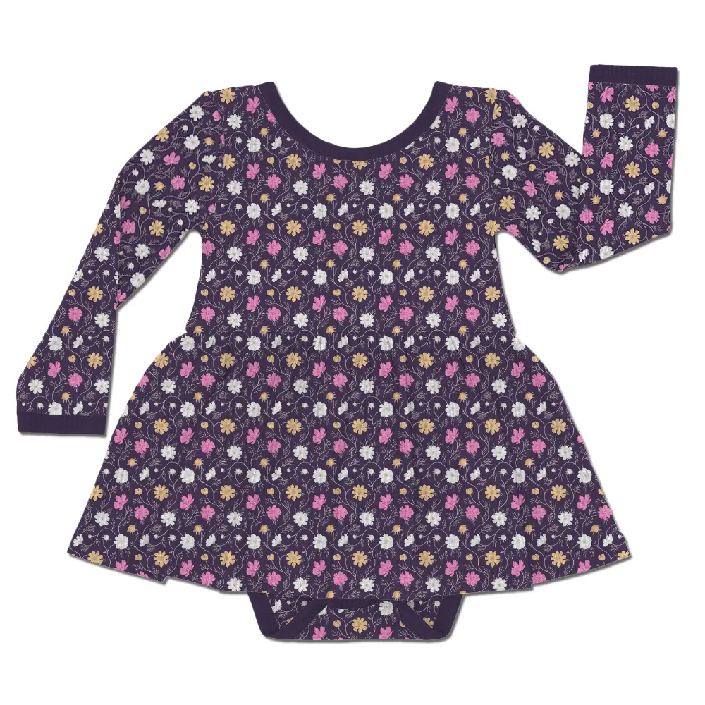 Venta al por mayor de alta calidad OEM diseño personalizado estampado floral verano bambú viscosa suave niños ropa bebé niña vestido