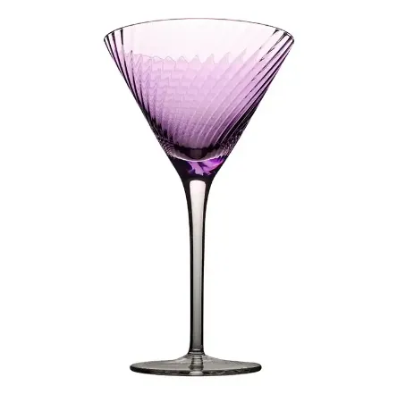 Op Maat Gemaakte Paars Gestreepte Cocktailbril Martini Glazen Bar Restaurant Bruiloft Glazen Set