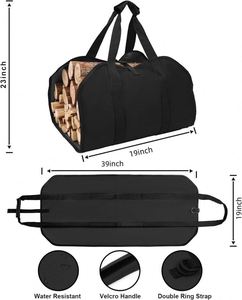 BSCI Provider of Personalized Firewood Carrier Bag for Outdoor Camping Wood <b>Log</b> Match Bag Storage Tote <b>Holder</b> - Product Image 3