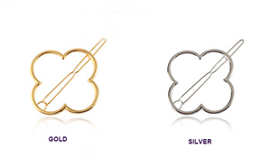 Nouvelle Vente Chaude en Gros : <span class=keywords><strong>Barrettes</strong></span> et Pinces à <span class=keywords><strong>Cheveux</strong></span> en Métal Raffiné Trèfle à Quatre Feuilles pour Filles et Femmes - Product Image 2