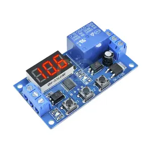 DC 12V 24V Digital LED Tempo de Atraso de Disparo do Relé Temporizador Ciclo Módulo de Controle de Placa de Circuito Interruptor de Atraso de Tempo Ajustável 3-Botão