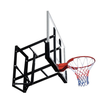 Panier de basket mural pour adultes et enfants, idéal pour faire des dunk, panier standard pour le tir en intérieur et en extérieur
