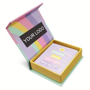 Fade-Resistant Custom Mindfulness Activity Exercises Large Affirmation Flash <b>Cards</b> and <b>Box</b> - Product Image 2