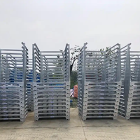 Étagère empilable en acier pour entrepôt, étagère à palettes empilable, capacité de charge de 1000 kg, étagère de stockage pliable pour le stockage de gros sacs et de cartons