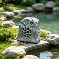 Altavoz de Jardín para Exteriores, Altavoz Oculto Impermeable de Fibra de Vidrio con Simulación de Piedra para Paisajes Comunitarios y Sitios Turísticos