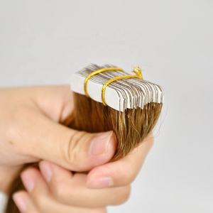 Extensions de cheveux humains russes de haute qualité en gros d'usine, cheveux vierges bruts avec cuticules alignées, bandes adhésives, trame simple, 100 % cheveux humains - Product Image 3