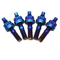 Kit de goujons de collecteur d'échappement en titane usinés CNC GR5, à tête plate, filetés, finition anodisée pour moteur haute performance